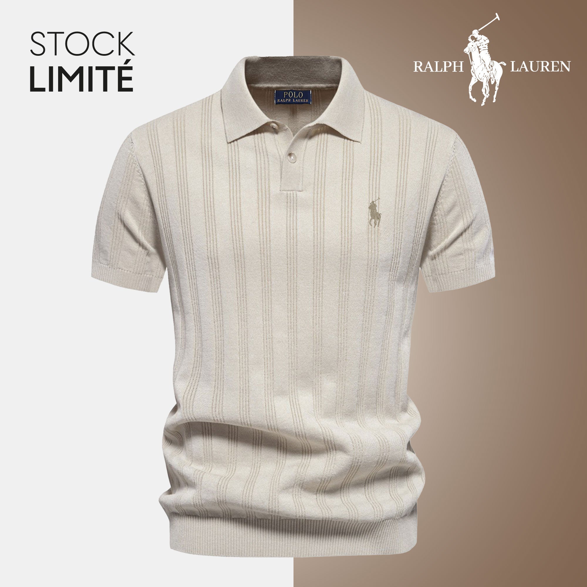 Men's Textured Knit Polo Shirt